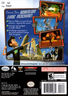 Walt Disney Pictures Presents Meet the Robinsons box cover back